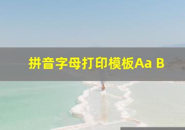 拼音字母打印模板Aa B